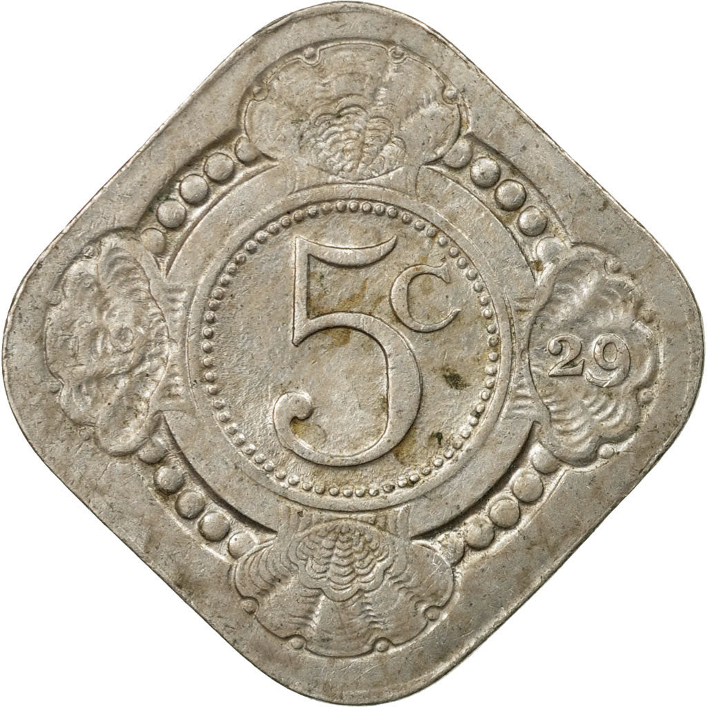 Münze, Niederlande, Wilhelmina I, 5 Cents, 1929, SS, Copper-nickel, KM:153