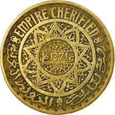 Moneta, Marocco, Mohammed V, 50 Francs, 1951, Paris, MB+, Alluminio-bronzo