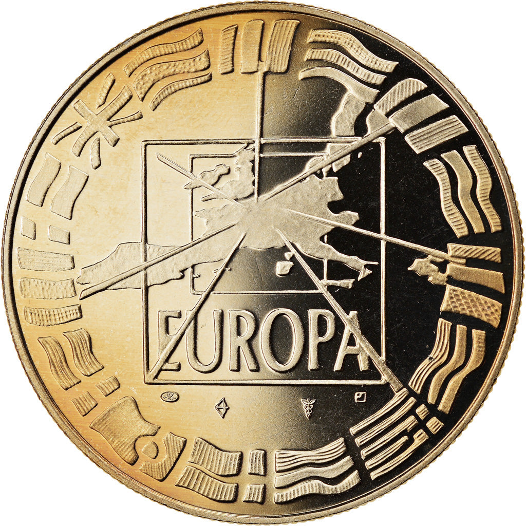 Francja, Medal, Ecu Europa, Polityka, społeczeństwo, wojna, 1999, MS(65-70)