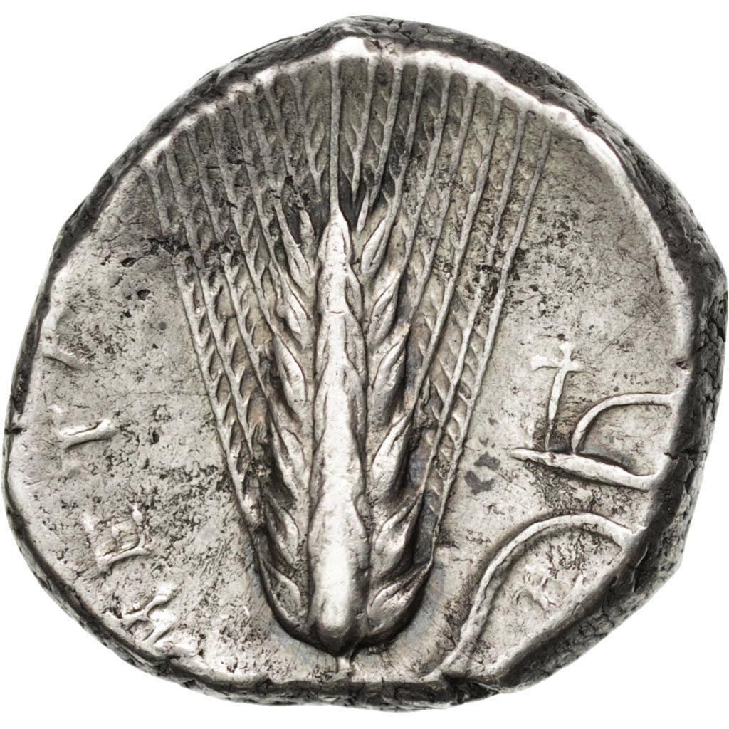 Coin, Lucania, Metapontion, Demeter, Didrachm, AU(55-58), Silver