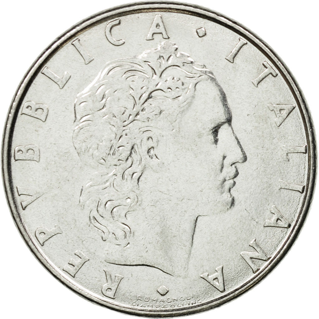 Coin, Italy, 50 Lire, 1983, Rome, EF(40-45), Stainless Steel, KM:95.1