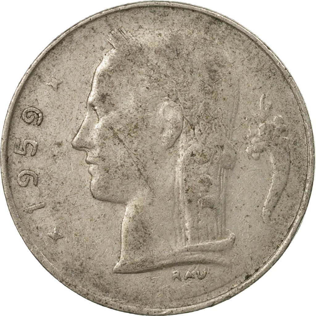 Coin, Belgium, Franc, 1959, VF(20-25), Copper-nickel, KM:142.1