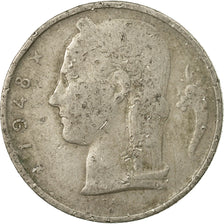 Moneda, Bélgica, 5 Francs, 5 Frank, 1948, MBC, Cobre - níquel, KM:135.1