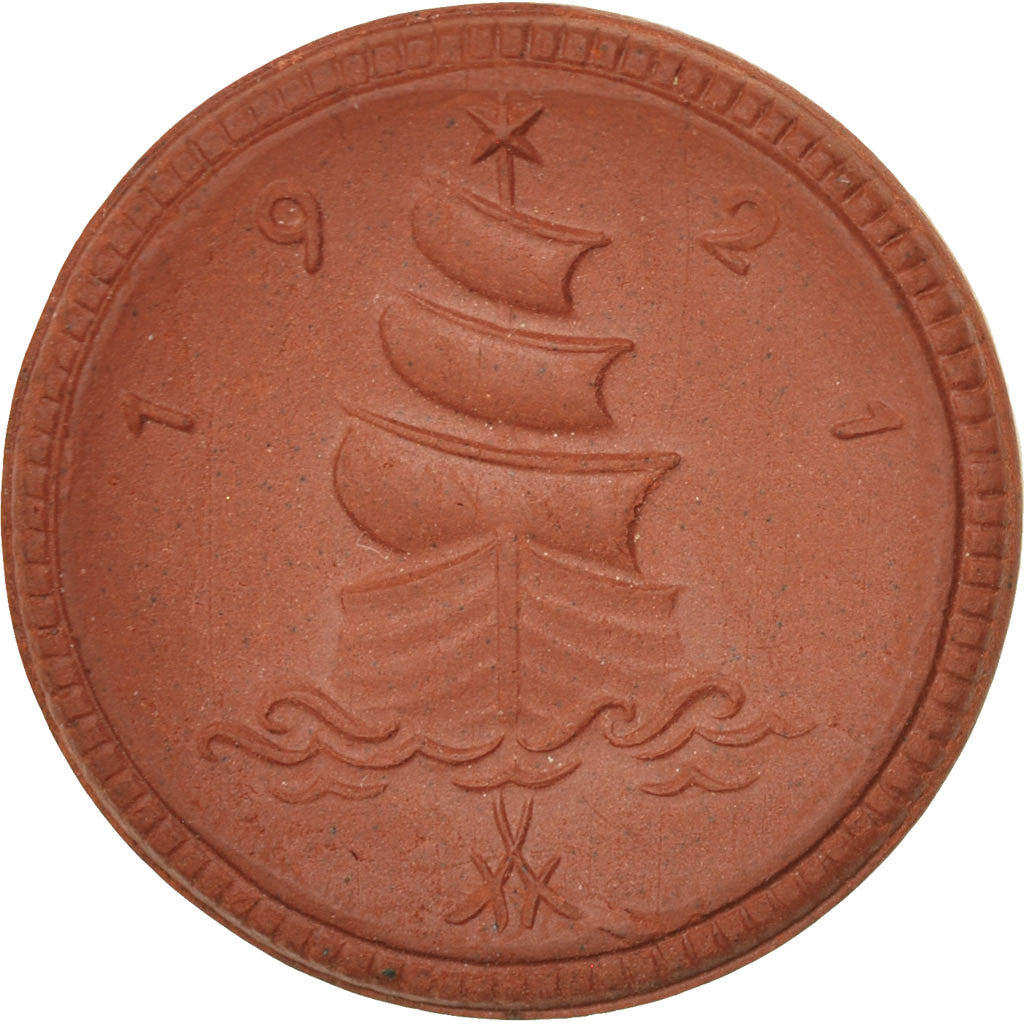 Allemagne, Nécessité en porcelaine, Saxe, 1 Mark 1921