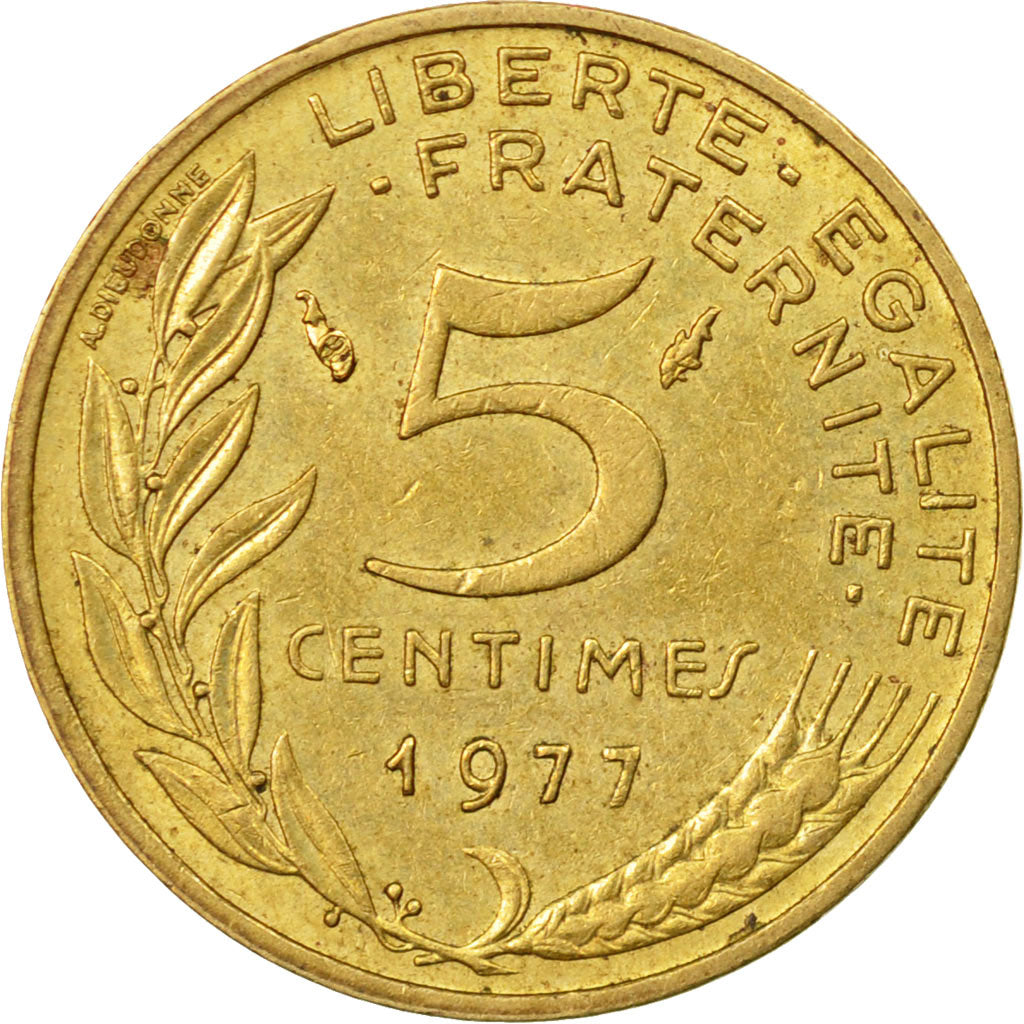 Monnaie, France, Marianne, 5 Centimes, 1977, Paris, TTB, Aluminum-Bronze