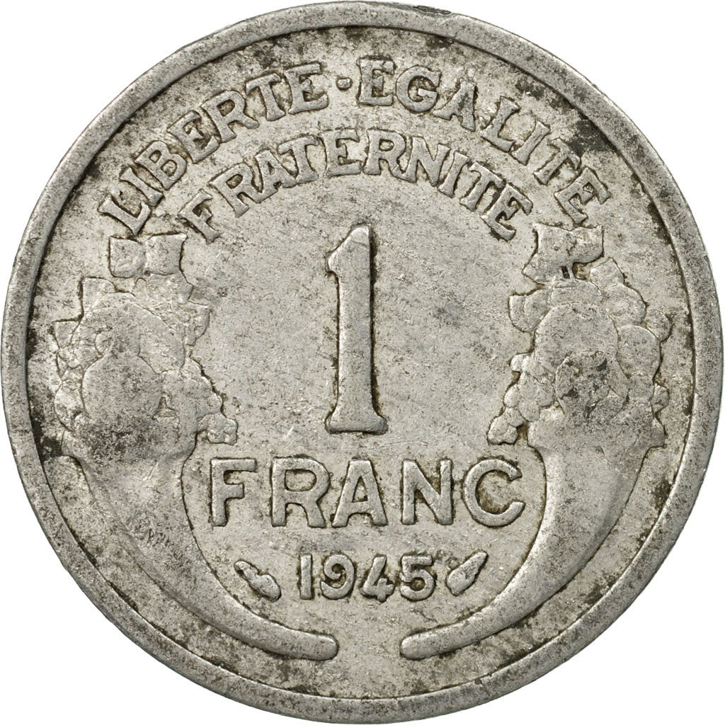 Coin, France, Morlon, Franc, 1945, Paris, VF(20-25), Aluminum, KM:885a.1