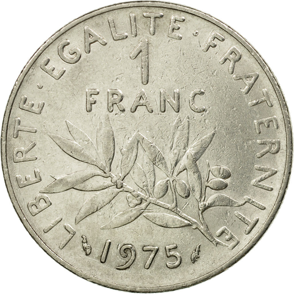 Munten, Frankrijk, Semeuse, Franc, 1975, Paris, ZF, Nickel, KM:925.1