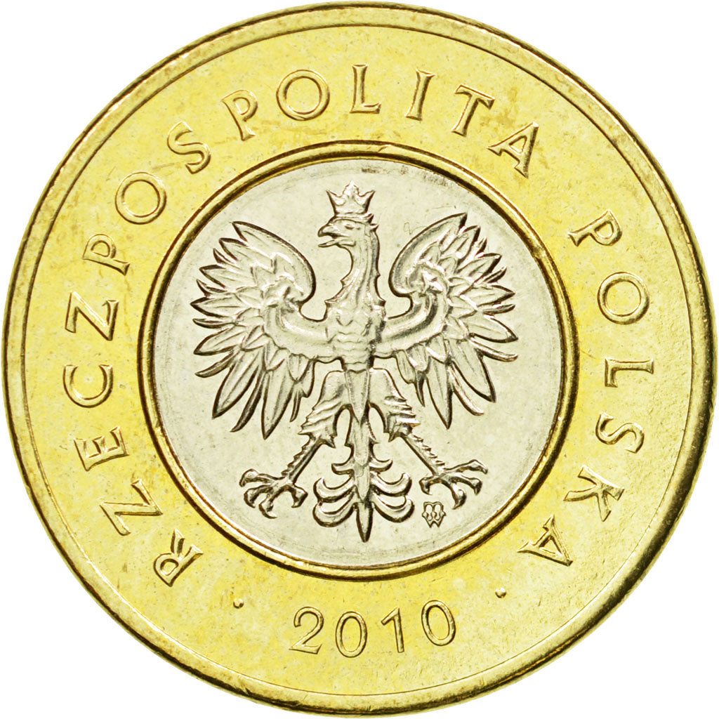 Coin, Poland, 2 Zlote, 2010, Warsaw, EF(40-45), Bi-Metallic, KM:283