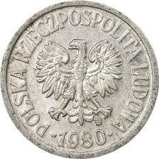 Munten, Polen, 10 Groszy, 1980, Warsaw, ZF, Aluminium, KM:AA47