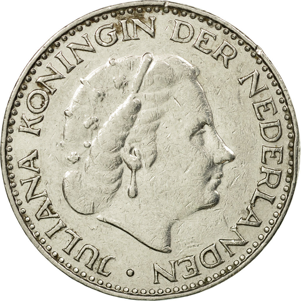 Coin, Netherlands, Juliana, Gulden, 1967, EF(40-45), Nickel, KM:184a