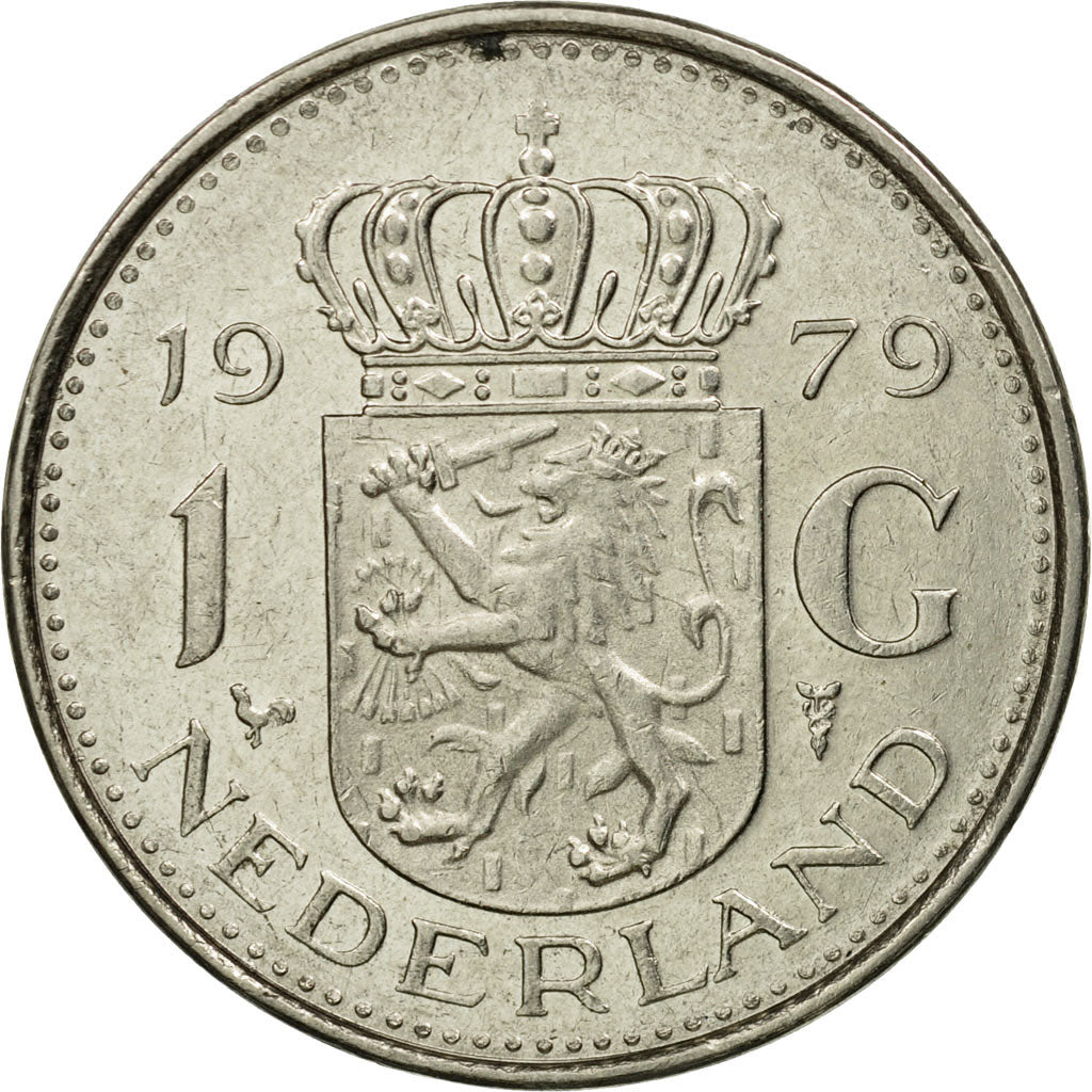 Coin, Netherlands, Juliana, Gulden, 1979, EF(40-45), Nickel, KM:184a