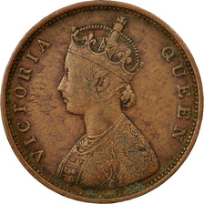 Moneta, INDIA - BRITANNICA, Victoria, 1/2 Anna, 1862, BB, Rame, KM:468