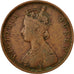 Moneta, INDIA - BRITANNICA, Victoria, 1/2 Anna, 1862, BB, Rame, KM:468