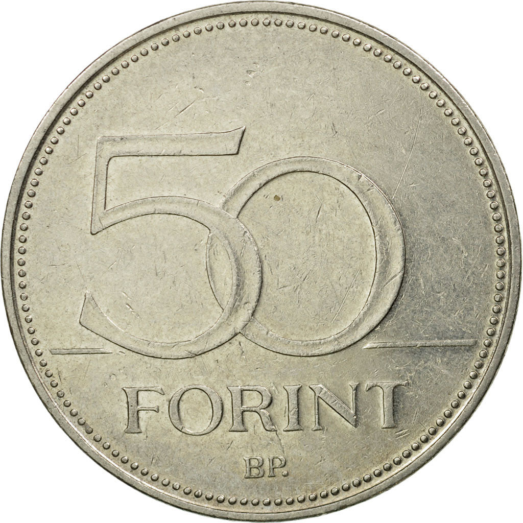 Coin, Hungary, 50 Forint, 2007, Budapest, EF(40-45), Copper-nickel, KM:697