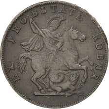 ITALIAN STATES, 4 Soldi, 1814, Gênes, KM #284, EF(40-45), Billon, 4.24