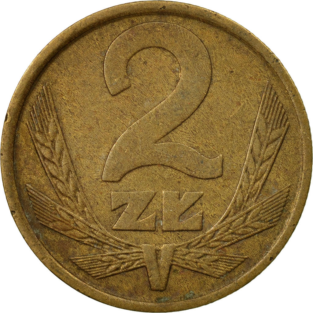 Moneda, Polonia, 2 Zlote, 1981, Warsaw, MBC, Latón, KM:80.1
