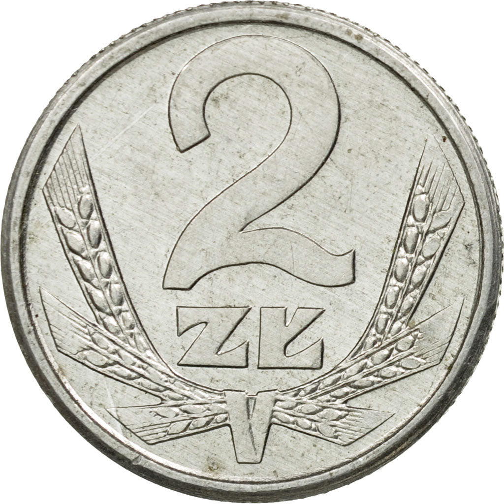 Coin, Poland, 2 Zlote, 1990, Warsaw, EF(40-45), Aluminum, KM:80.3