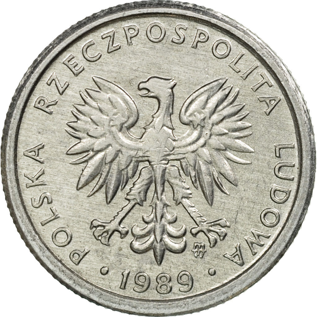 Monnaie, Pologne, Zloty, 1989, Warsaw, SUP, Aluminium, KM:49.3