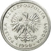 Coin, Poland, Zloty, 1990, Warsaw, AU(55-58), Aluminum, KM:49.3