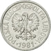 Coin, Poland, 10 Groszy, 1981, Warsaw, EF(40-45), Aluminum, KM:AA47