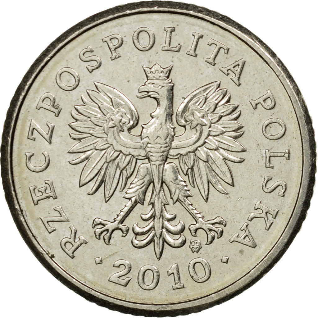 Münze, Polen, 10 Groszy, 2010, Warsaw, VZ, Copper-nickel, KM:279