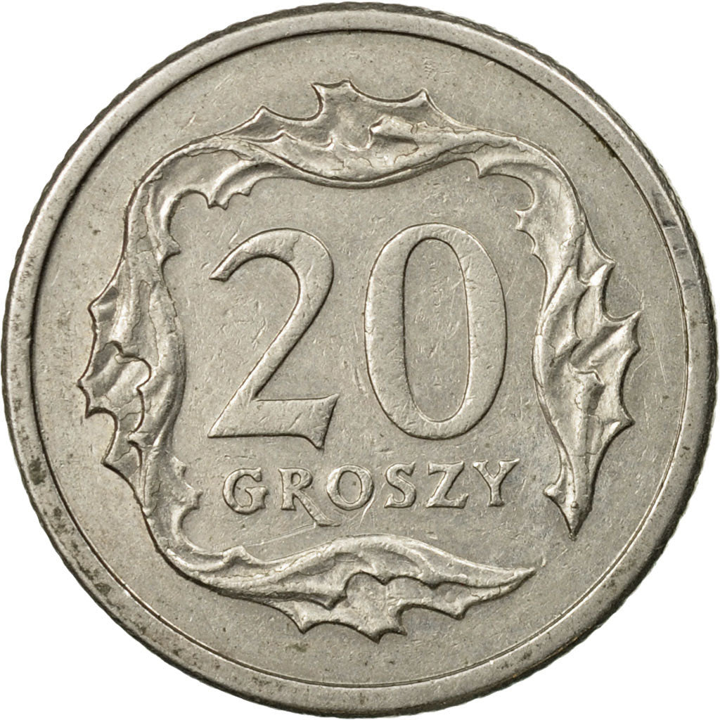 Moneda, Polonia, 20 Groszy, 2006, Warsaw, MBC, Cobre - níquel, KM:280