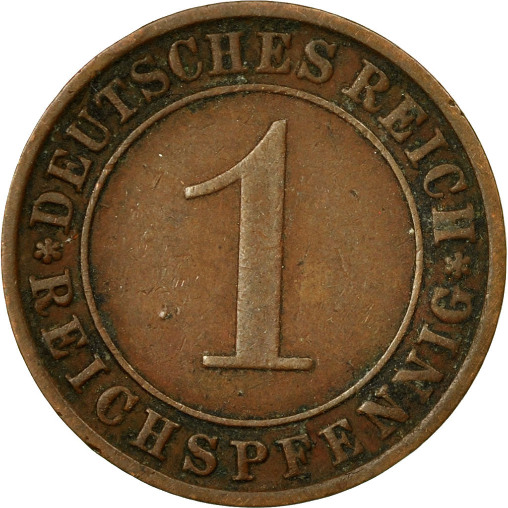 Moneta, GERMANIA, REPUBBLICA DI WEIMAR, Reichspfennig, 1925, Hamburg, BB