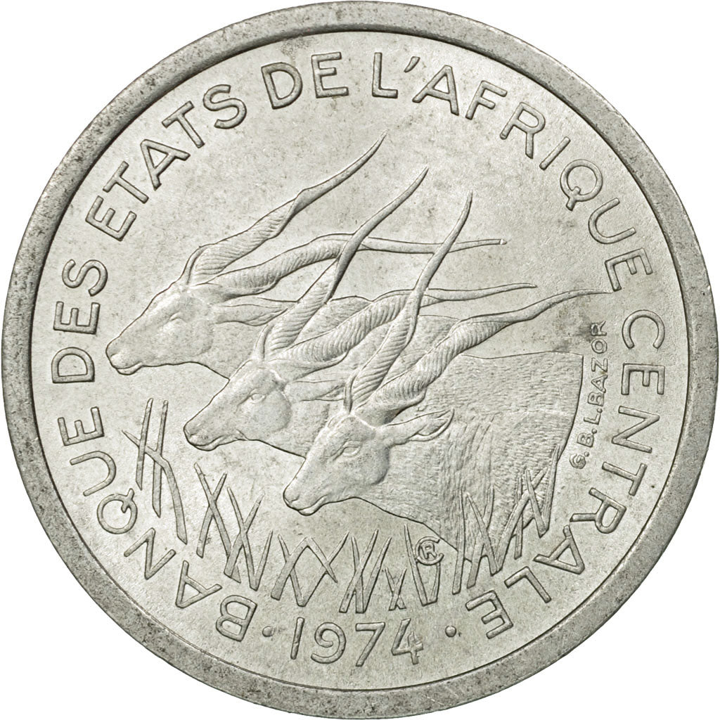 Monnaie, États de l'Afrique centrale, Franc, 1974, Paris, TTB, Aluminium, KM:8