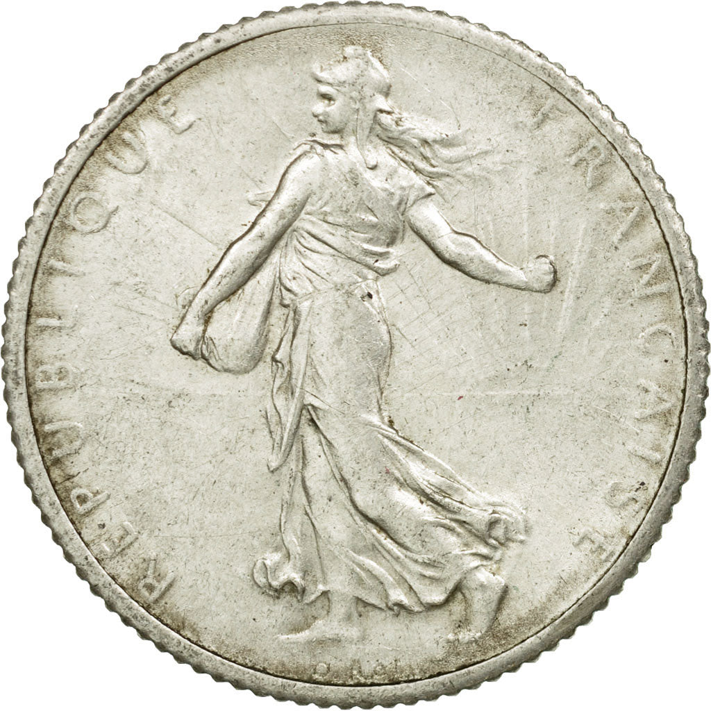 Coin, France, Semeuse, Franc, 1916, Paris, EF(40-45), Silver, KM:844.1