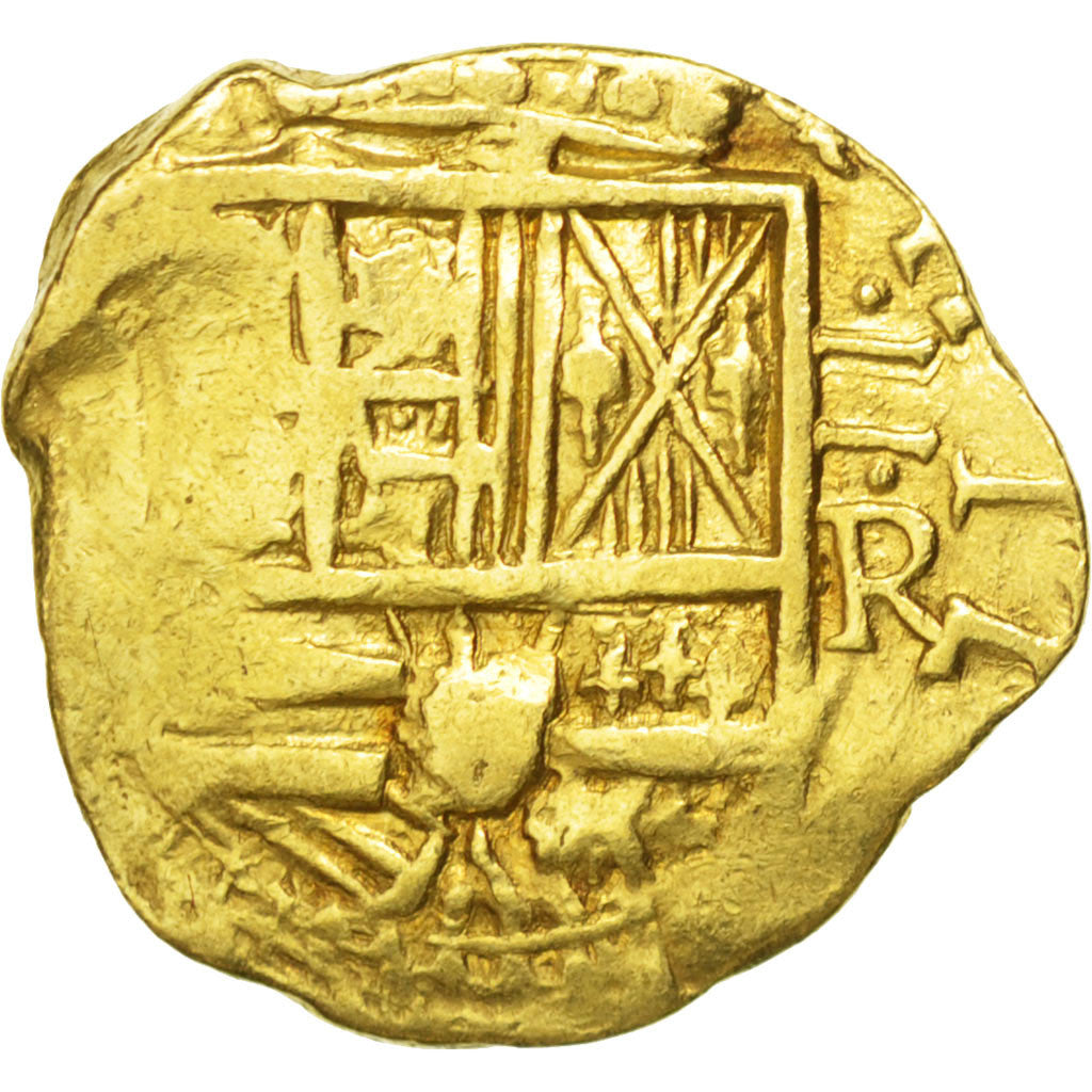 Spain, 2 Escudos, Ségovie, VF(30-35), Gold, 6.64
