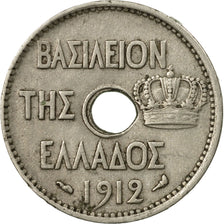 Monnaie, Grèce, George I, 5 Lepta, 1912, TTB, Nickel, KM:62