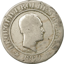 Coin, Belgium, Leopold I, 20 Centimes, 1860, VG(8-10), Copper-nickel, KM:20