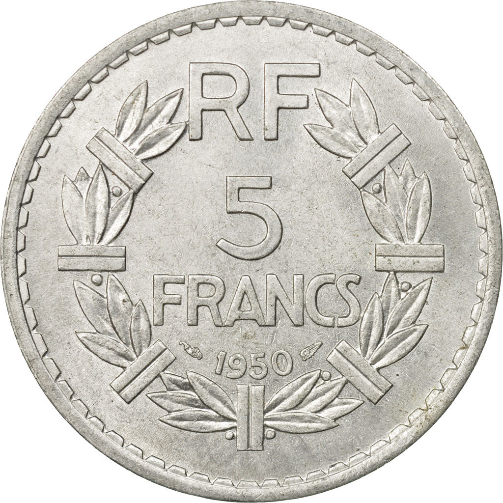 Munten, Frankrijk, Lavrillier, 5 Francs, 1950, Paris, PR, Aluminium, KM:888b.1