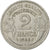 Coin, France, Morlon, 2 Francs, 1945, Castelsarrasin, EF(40-45), Aluminum