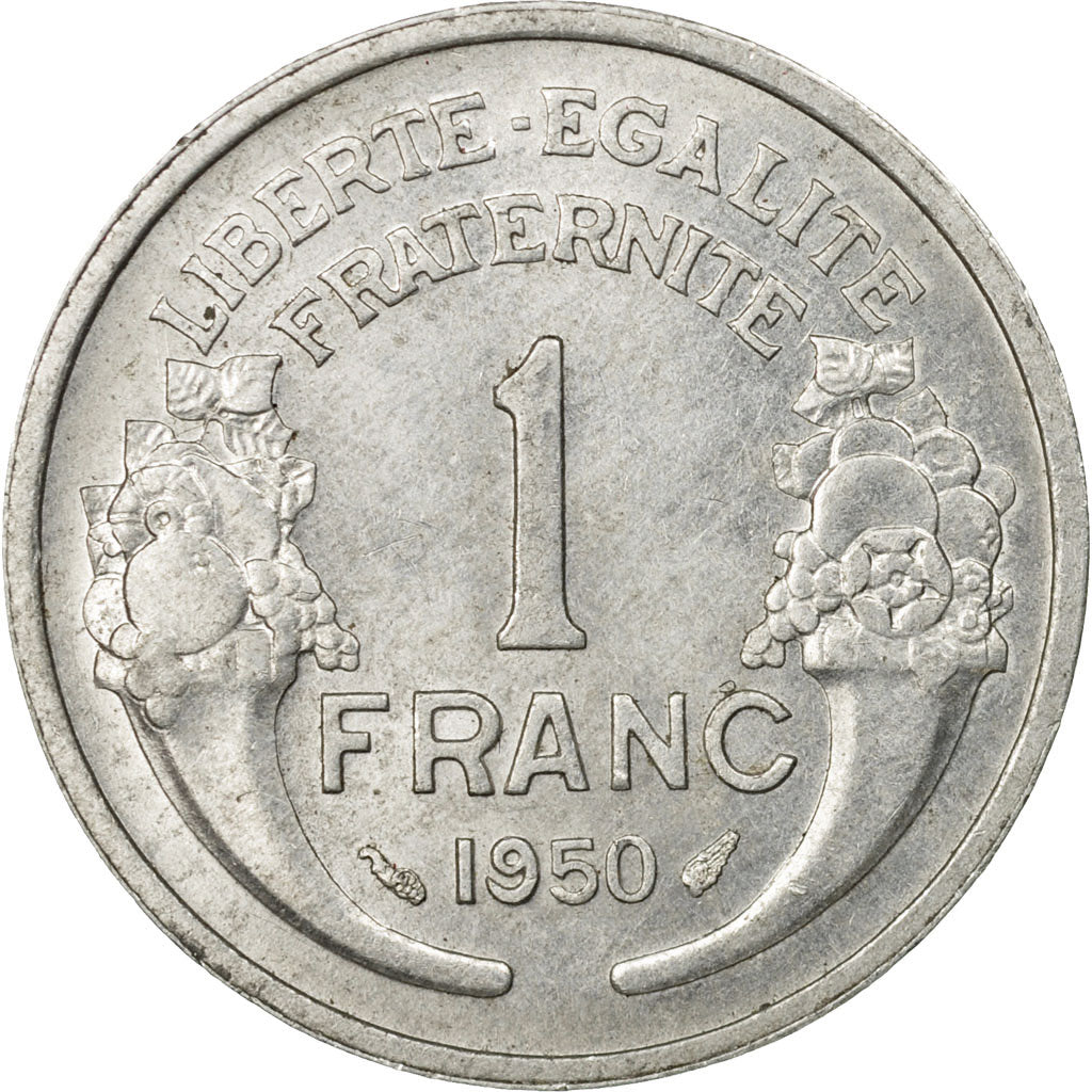 Coin, France, Morlon, Franc, 1950, Paris, AU(55-58), Aluminum, KM:885a.1