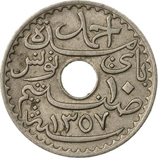 Coin, Tunisia, Ahmad Pasha Bey, 10 Centimes, 1938, Paris, EF(40-45)