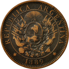 Coin, Argentina, 2 Centavos, 1889, VF(20-25), Bronze, KM:33