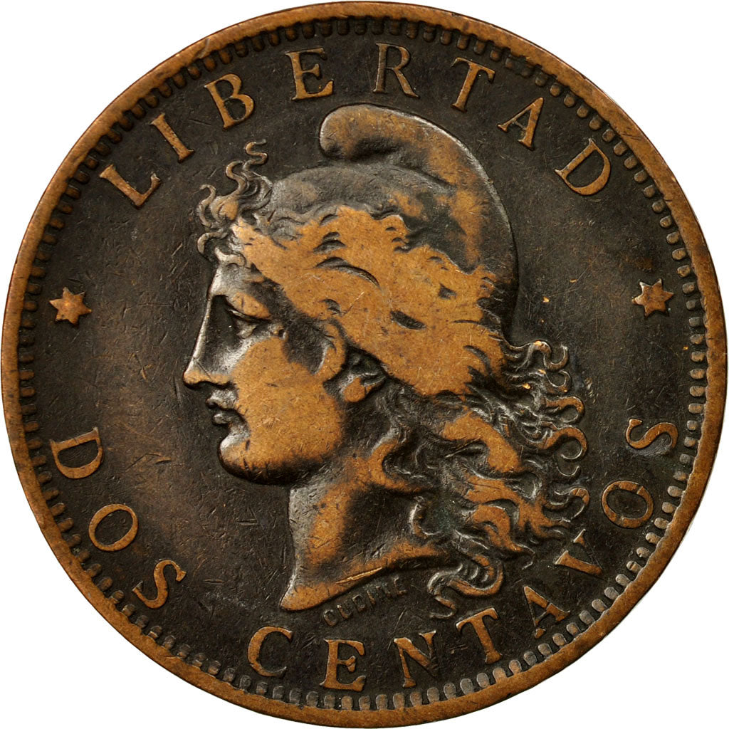 Coin, Argentina, 2 Centavos, 1889, VF(20-25), Bronze, KM:33