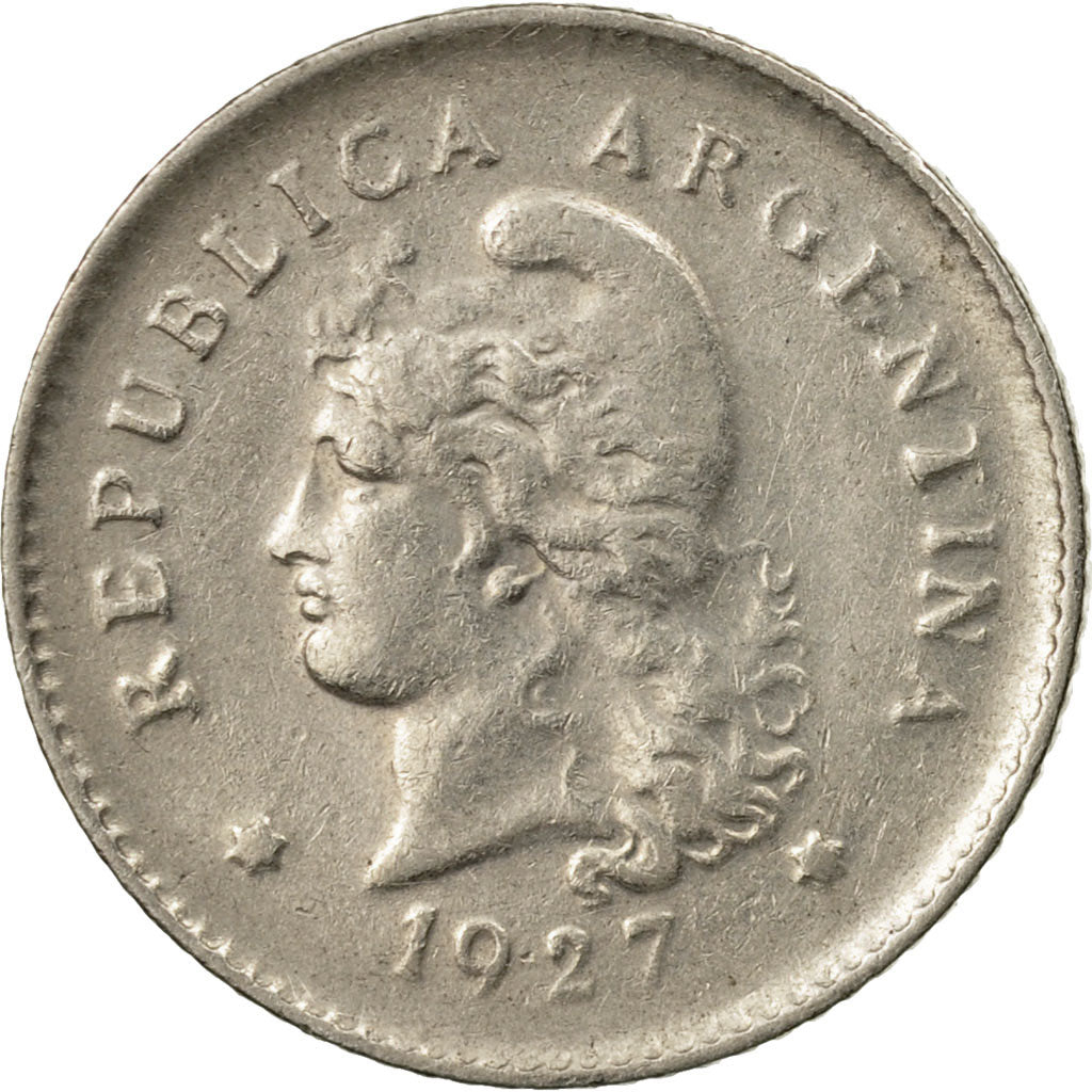 Coin, Argentina, 10 Centavos, 1927, VF(30-35), Copper-nickel, KM:35