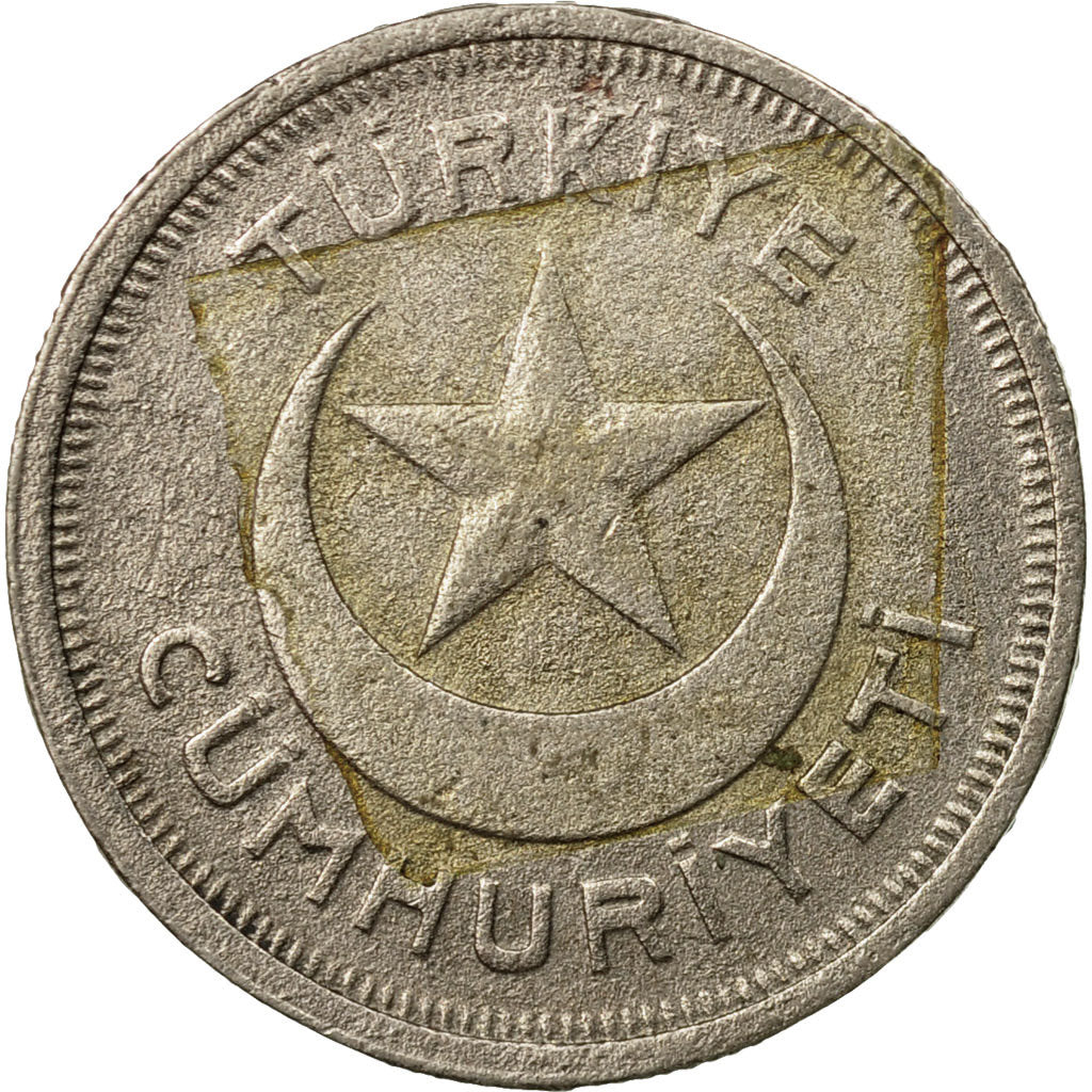 Coin, Turkey, 5 Kurus, 1939, EF(40-45), Copper-nickel, KM:862