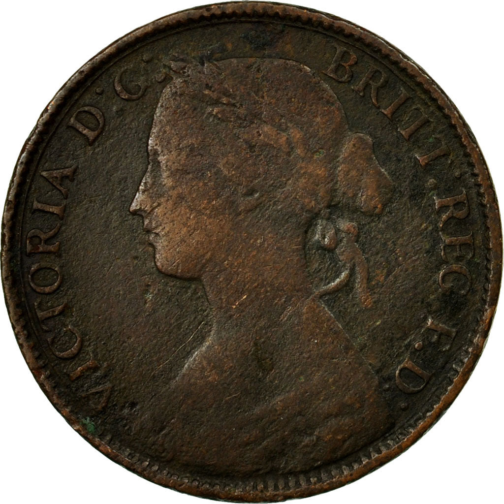 Coin, Great Britain, Victoria, Farthing, 1861, VF(20-25), Bronze, KM:747.2