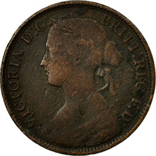 Coin, Great Britain, Victoria, Farthing, 1861, VF(20-25), Bronze, KM:747.2