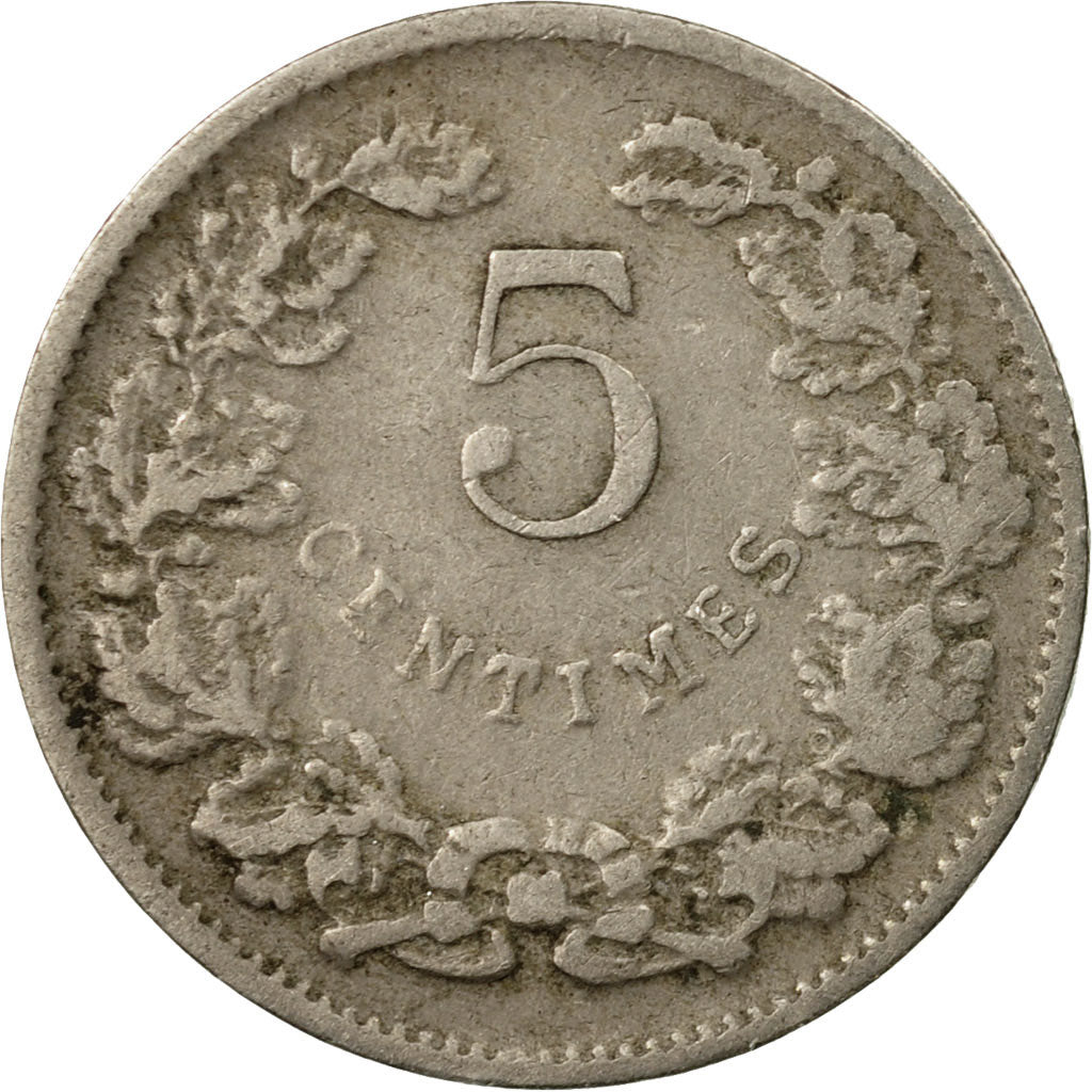Coin, Luxembourg, William IV, 5 Centimes, 1908, VF(30-35), Copper-nickel, KM:26