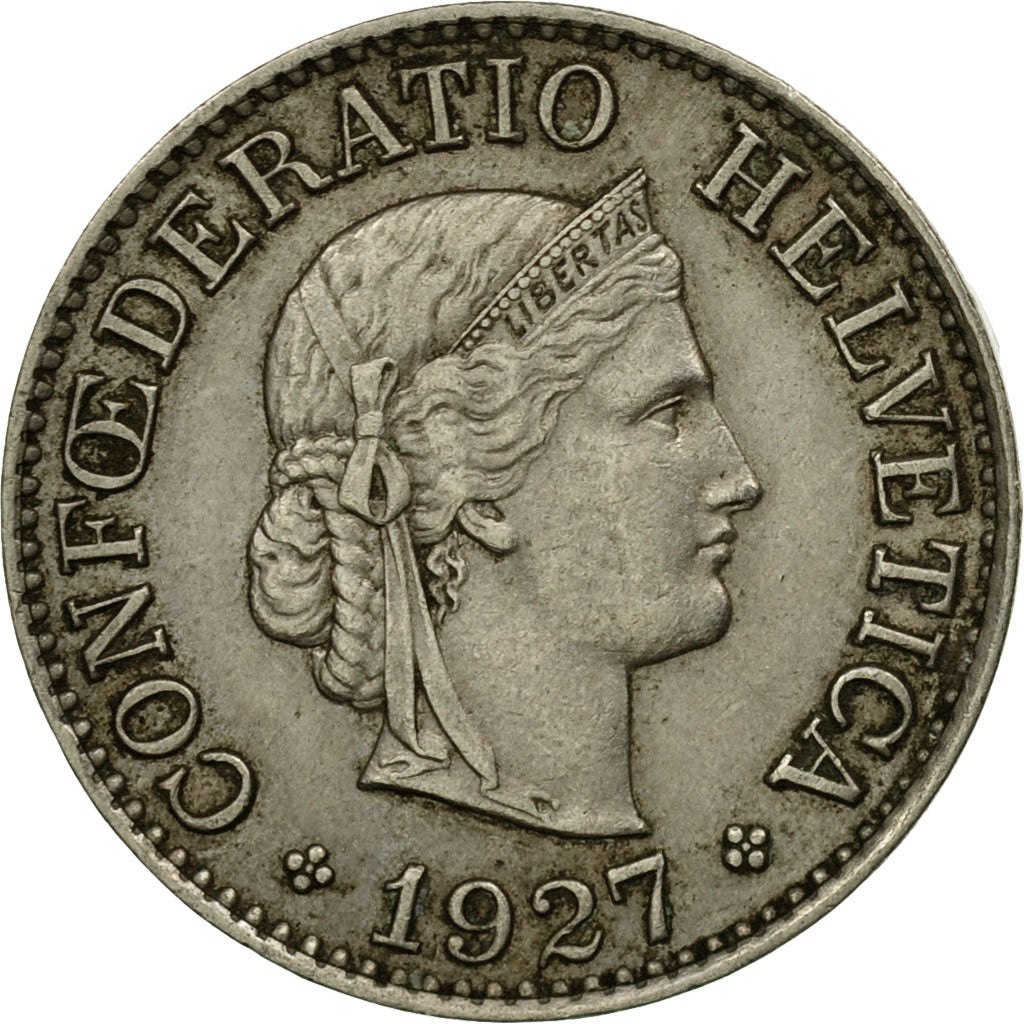 Münze, Schweiz, 10 Rappen, 1927, Bern, SS, Copper-nickel, KM:27