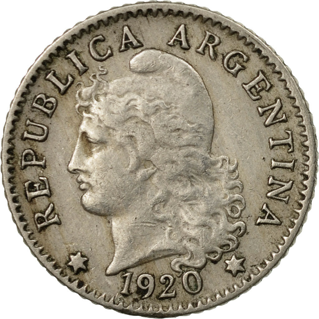 Coin, Argentina, 5 Centavos, 1920, VF(30-35), Copper-nickel, KM:34