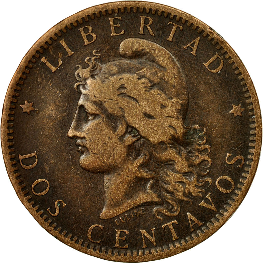 Coin, Argentina, 2 Centavos, 1884, VF(20-25), Bronze, KM:33