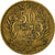 Moneta, Tunisia, Muhammad al-Nasir Bey, 50 Centimes, 1921, Paris, EF(40-45)