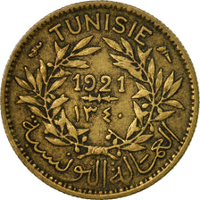 Coin, Tunisia, Muhammad al-Nasir Bey, 50 Centimes, 1921, Paris, EF(40-45)