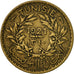 Coin, Tunisia, Muhammad al-Nasir Bey, 50 Centimes, 1921, Paris, EF(40-45)