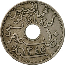 Coin, Tunisia, Muhammad al-Habib Bey, 10 Centimes, 1926, Paris, EF(40-45)